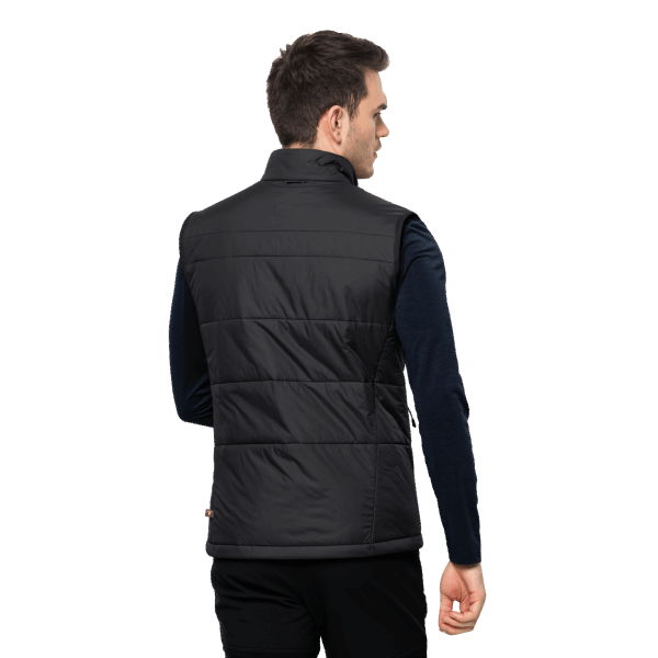 Zwart Origins Jack Wolfskin Geïsoleerd Bergland Vest Voor Heren