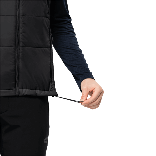 Zwart Origins Jack Wolfskin Geïsoleerd Bergland Vest Voor Heren