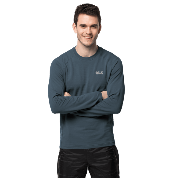 Heren Infinite L/s Origineel Jack Wolfskin Orion Blauw