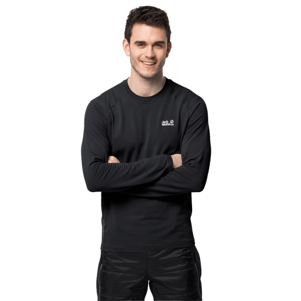 Heren Infinite L/s Hot Black Jack Wolfskin