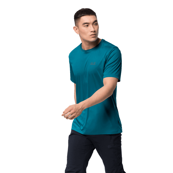 Jack Wolfskin Collectie Baltic Blue Heren Tech T