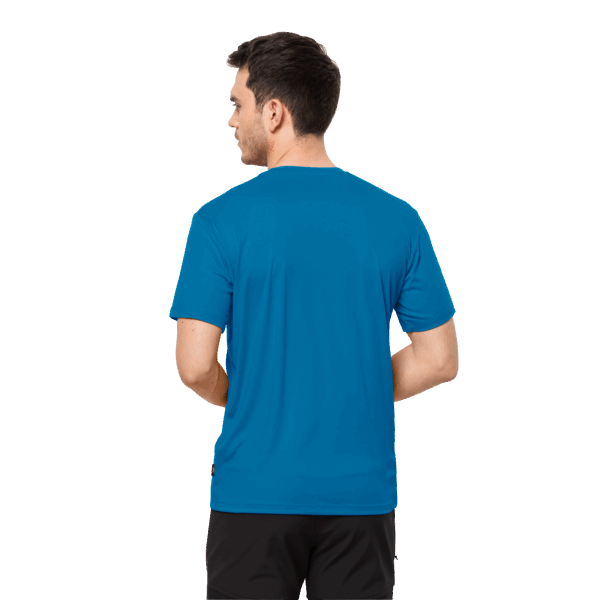 Nieuwe Heren Tech T Jack Wolfskin Blauw Pacific 1362