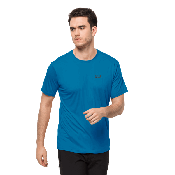 Nieuwe Heren Tech T Jack Wolfskin Blauw Pacific 1362