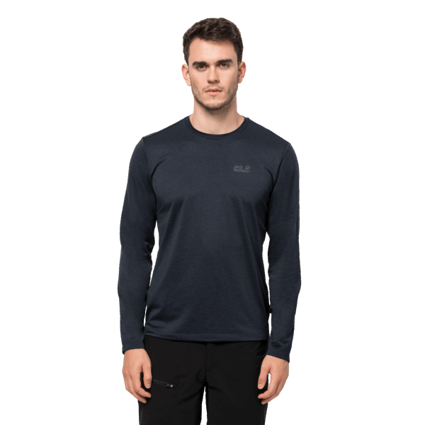 Heren Sky Thermal Ls T Jack Wolfskin Nachtblauw Merk