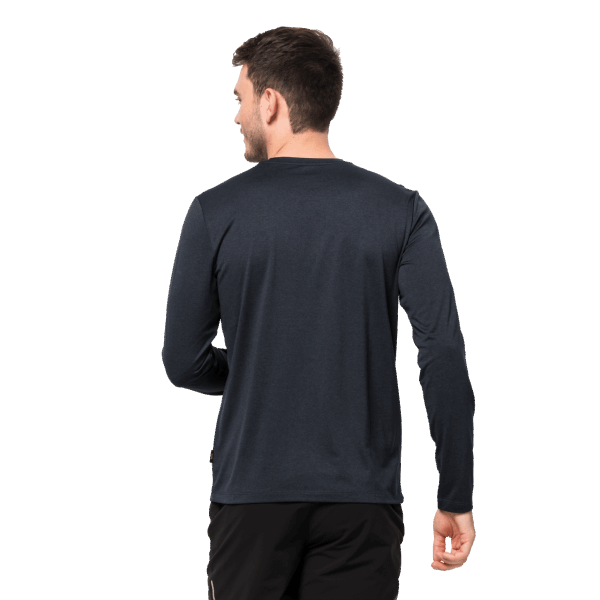 Heren Sky Thermal Ls T Jack Wolfskin Nachtblauw Merk