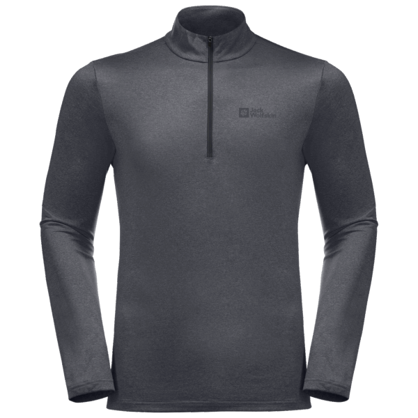 Jack Wolfskin Heren Sky Thermische Half-rits Ebbenhout Oorsprong
