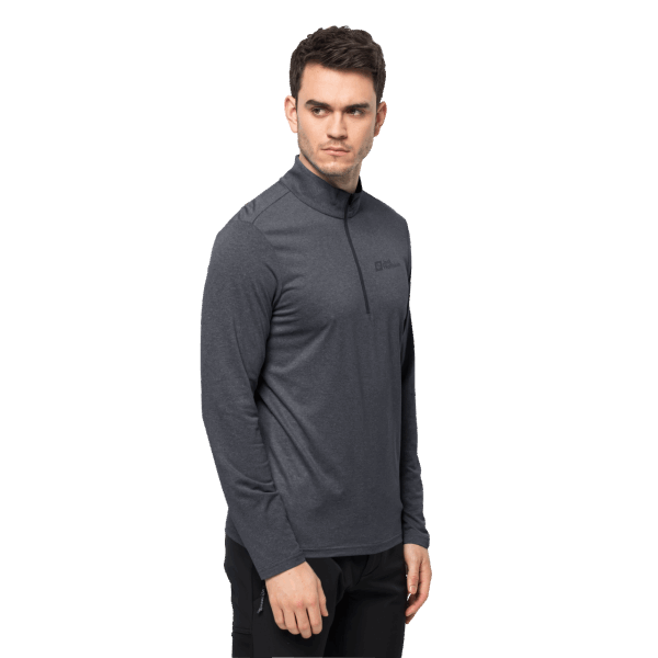 Jack Wolfskin Heren Sky Thermische Half-rits Ebbenhout Oorsprong