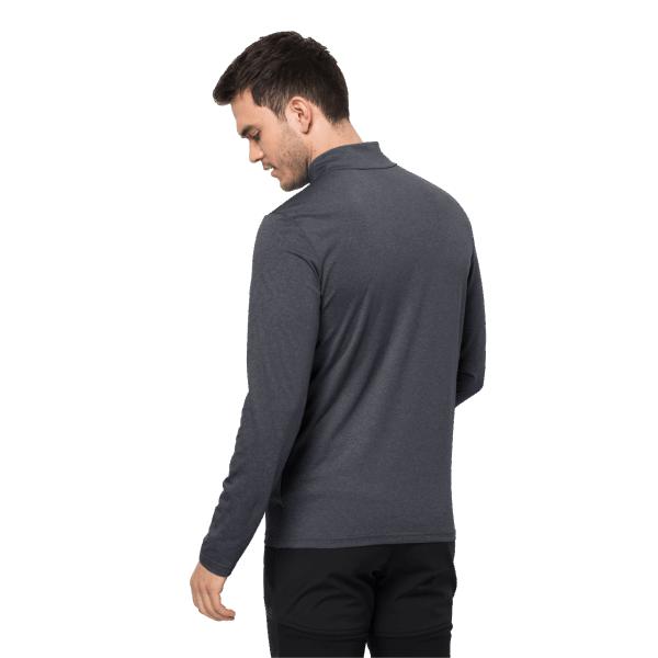Jack Wolfskin Heren Sky Thermische Half-rits Ebbenhout Oorsprong