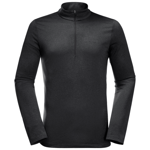 Jack Wolfskin Heren Sky Thermal Halve Rits Merk Zwart