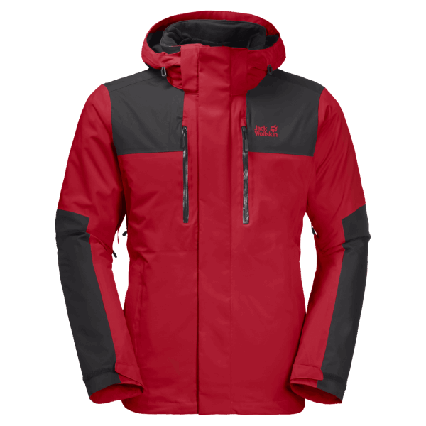 Rode Lak Jaspis 3in1 Heren Collecties Jack Wolfskin