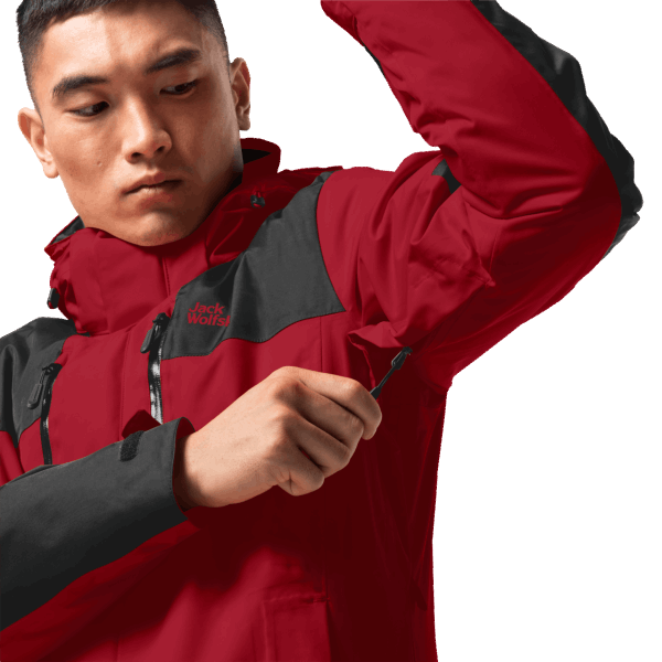 Rode Lak Jaspis 3in1 Heren Collecties Jack Wolfskin