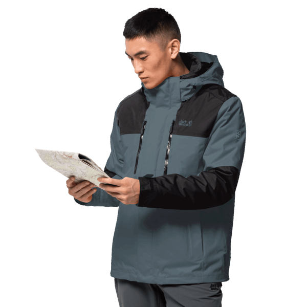 Origin Jasper 3in1 Heren Jack Wolfskin Stormgrijs