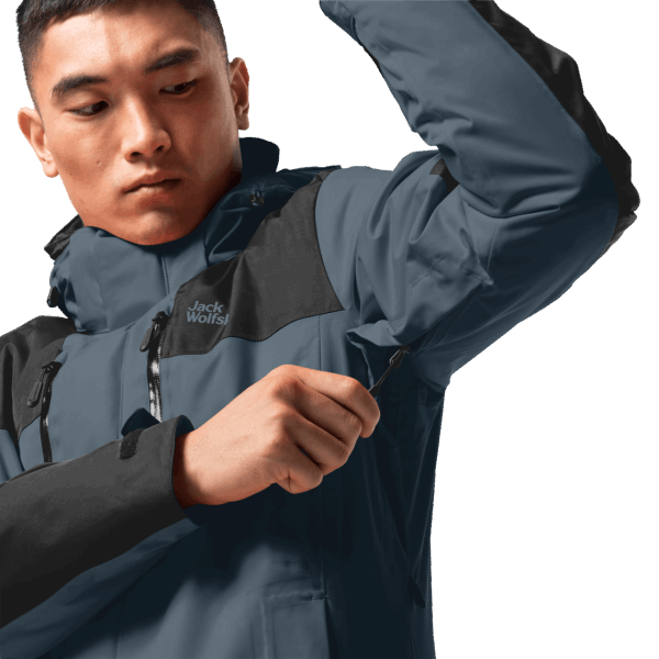 Origin Jasper 3in1 Heren Jack Wolfskin Stormgrijs