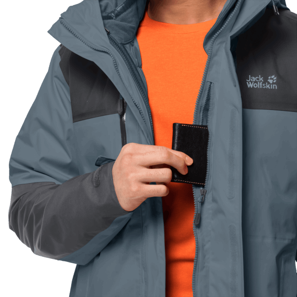 Origin Jasper 3in1 Heren Jack Wolfskin Stormgrijs