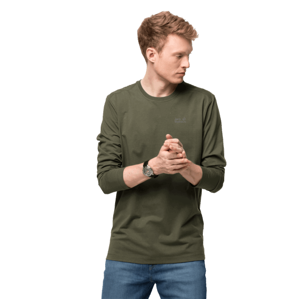 Heren Essential Longsleeve Bonsai Groen Best Jack Wolfskin