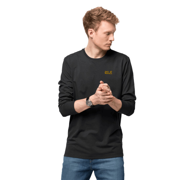 Heren Essential Longsleeve New Jack Wolfskin Zwart