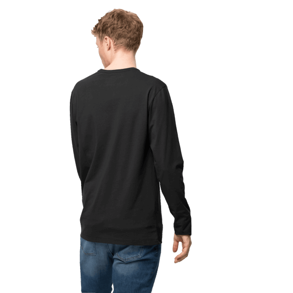 Heren Essential Longsleeve New Jack Wolfskin Zwart
