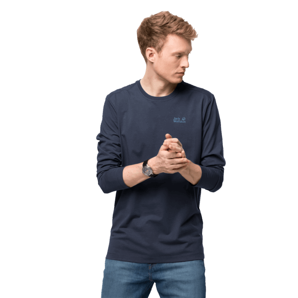 Essentiële Nachtblauwe Jack Wolfskin Met Lange Mouwen Voor Heren