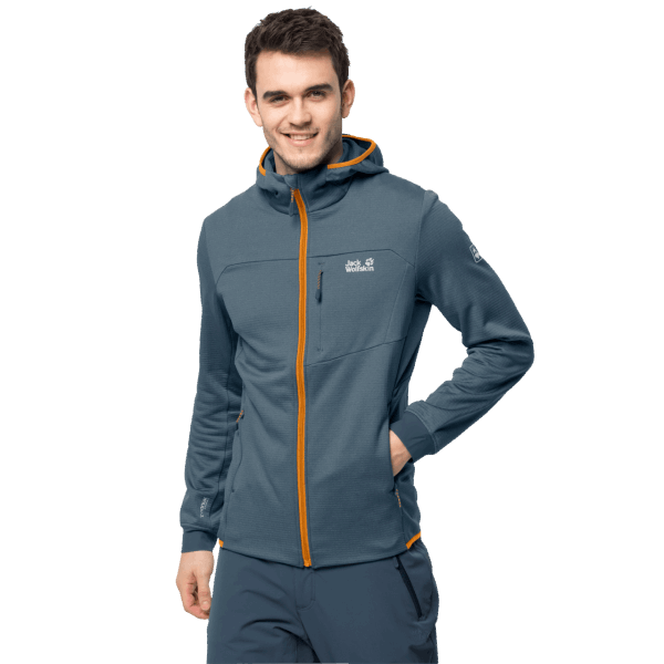 Heren Hydro Grid Fleece Orion Blue Jack Wolfskin Nieuw