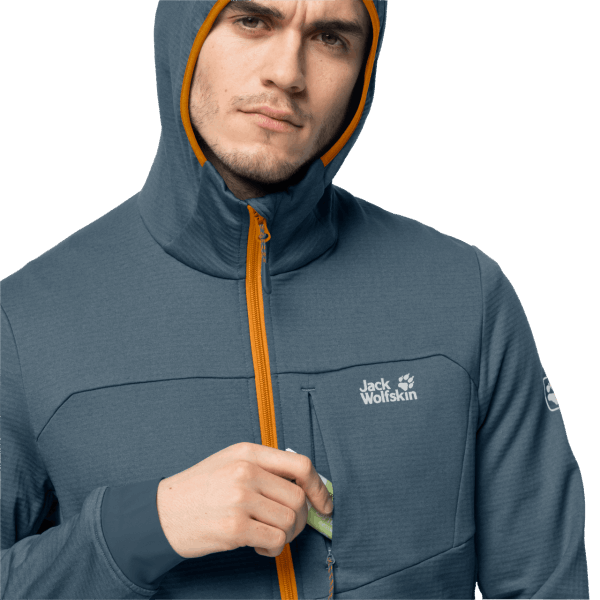 Heren Hydro Grid Fleece Orion Blue Jack Wolfskin Nieuw