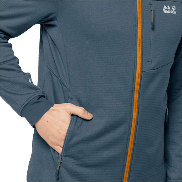 Heren Hydro Grid Fleece Orion Blue Jack Wolfskin Nieuw