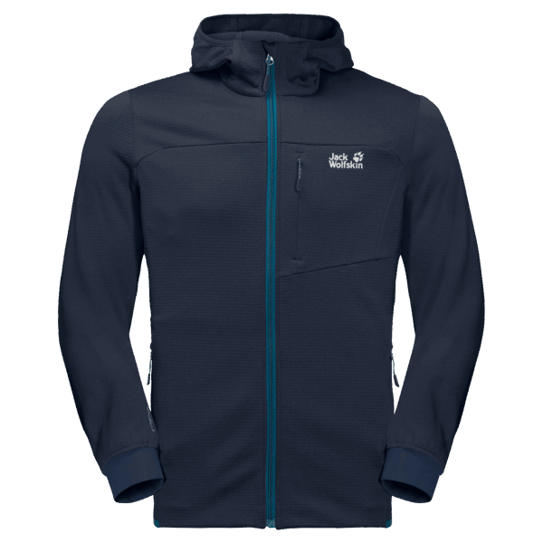 Heren Hydro Grid Fleece Collectie Jack Wolfskin Nachtblauw