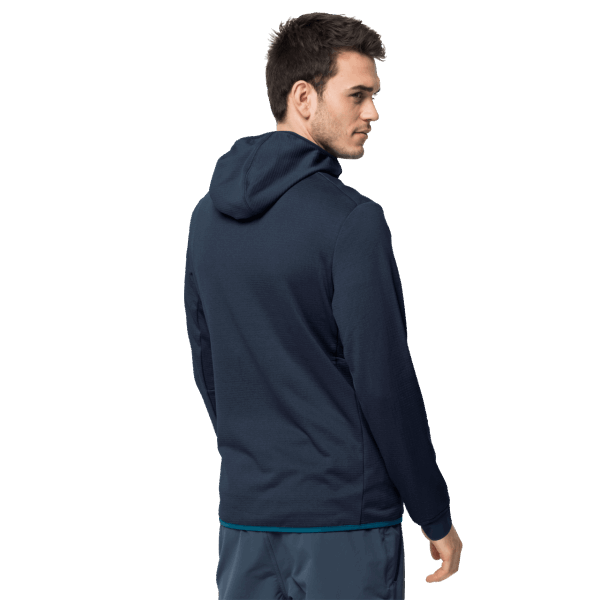 Heren Hydro Grid Fleece Collectie Jack Wolfskin Nachtblauw