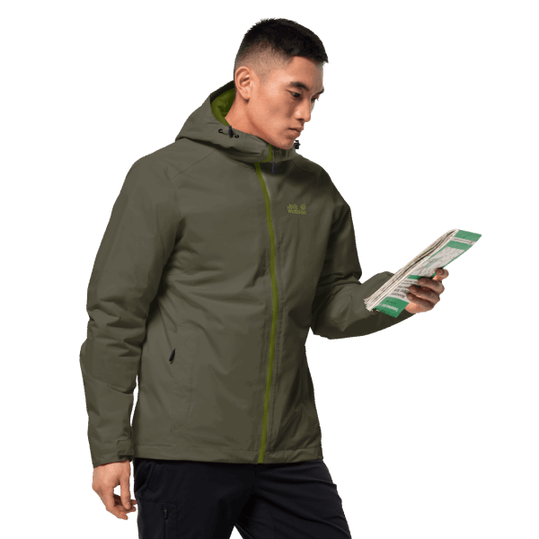 Beste Jack Wolfskin Frosty Ochtendjack Voor Heren Grape Leaf