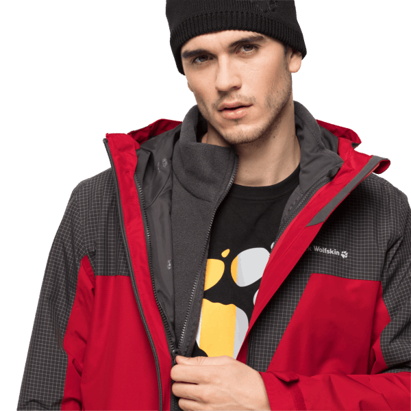 Heren Dna Rhapsody 3in1 Rode Lak Origins Jack Wolfskin