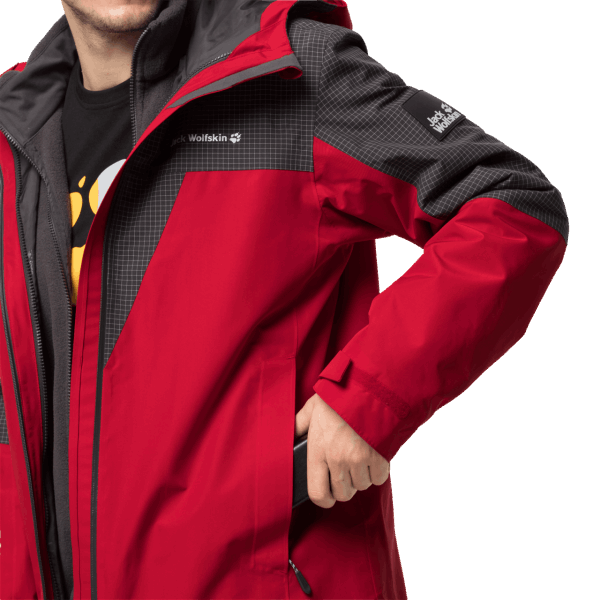 Heren Dna Rhapsody 3in1 Rode Lak Origins Jack Wolfskin