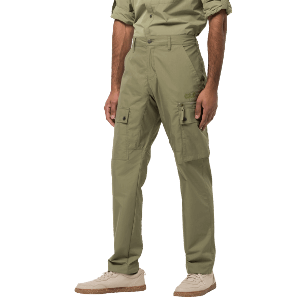 Kaki Heren Lakeside Broek Jack Wolfskin Nieuw