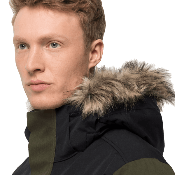 Heren Glacier Bay Parka Bonsai Groene Jack Wolfskin Mode
