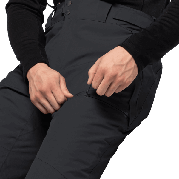 Jack Wolfskin Zwarte Origins Grote Sneeuwbroek Voor Heren
