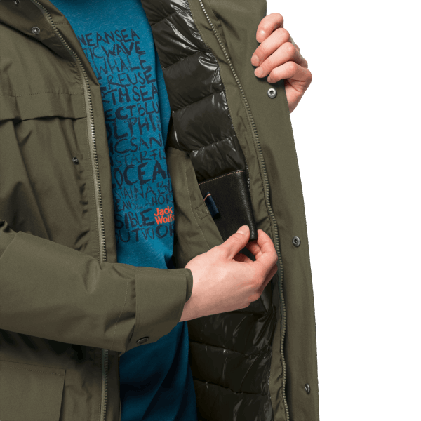 Jack Wolfskin Brands Heren Parka Bonsai Groen Cold Bay