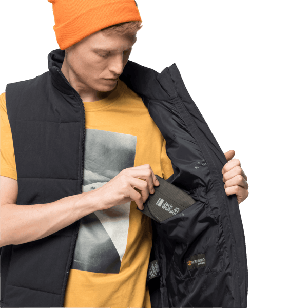 Merken Heren White Frost Vest Black Jack Wolfskin