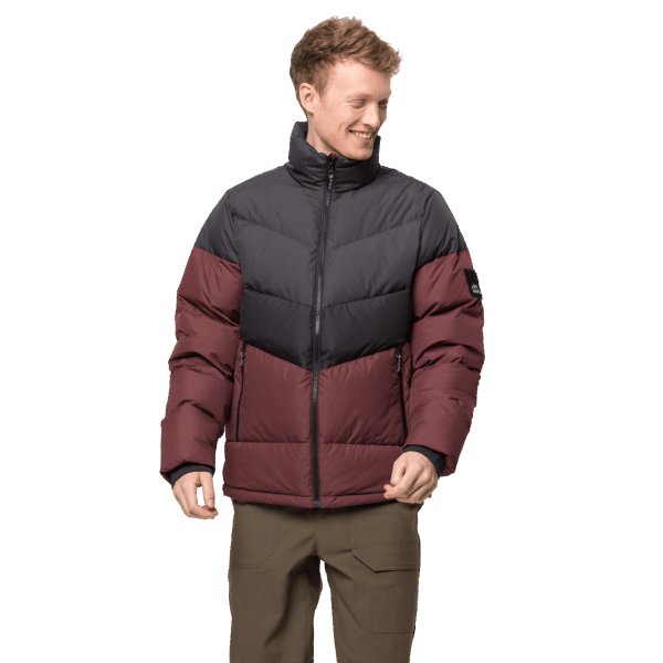 Hot Jack Wolfskin Heren 365 Onverschrokken Donsjack Cordovan Rood