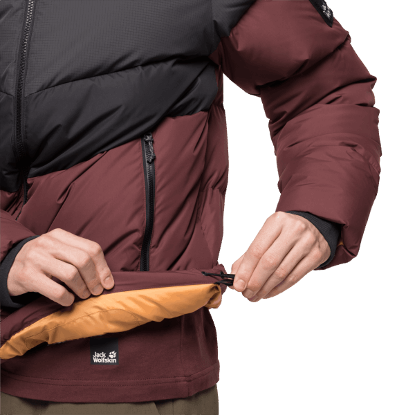 Hot Jack Wolfskin Heren 365 Onverschrokken Donsjack Cordovan Rood