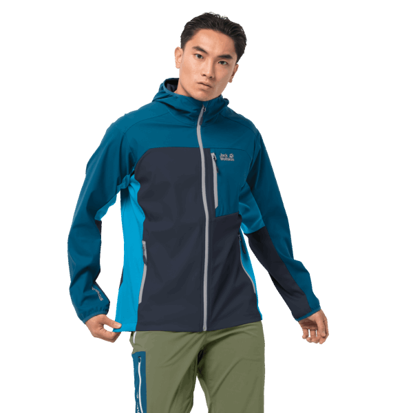 Night Blue Origins Eagle Peak Ii Softshell Jack Wolfskin Voor Heren