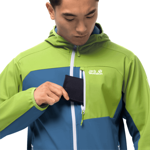 Indigo Blauwe Heren Softshell Jack Wolfskin Eagle Peak Ii