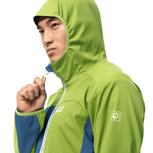 Indigo Blauwe Heren Softshell Jack Wolfskin Eagle Peak Ii
