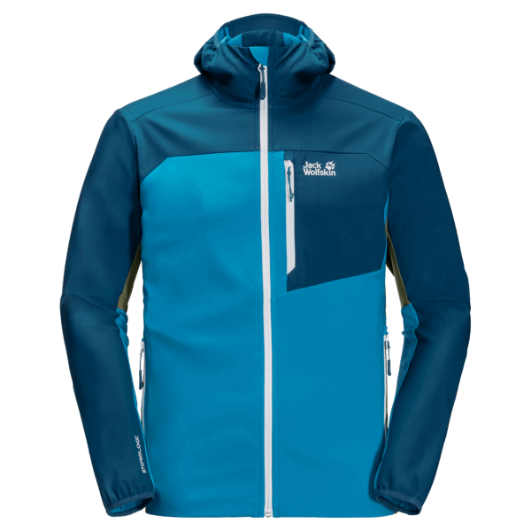Origineel Heren Eagle Peak Ii Softshell Jack Wolfskin Blauw Juweel