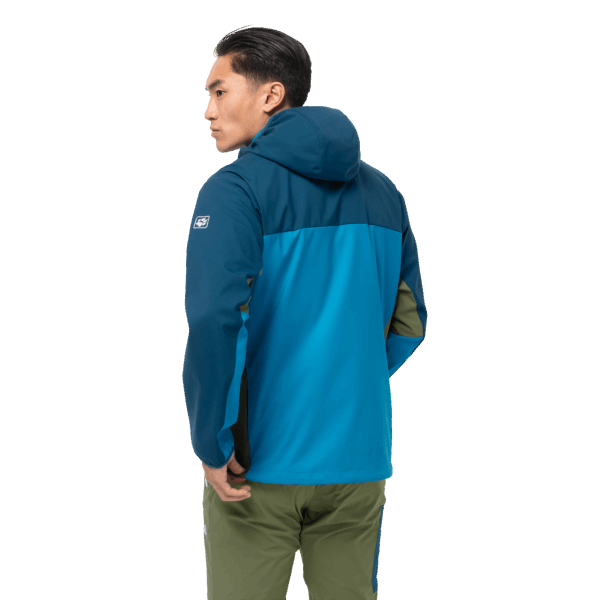 Origineel Heren Eagle Peak Ii Softshell Jack Wolfskin Blauw Juweel