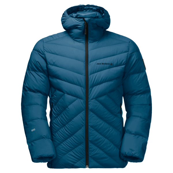 Mode Donker Kobalt Jack Wolfskin Atletisch Donsjack Voor Heren