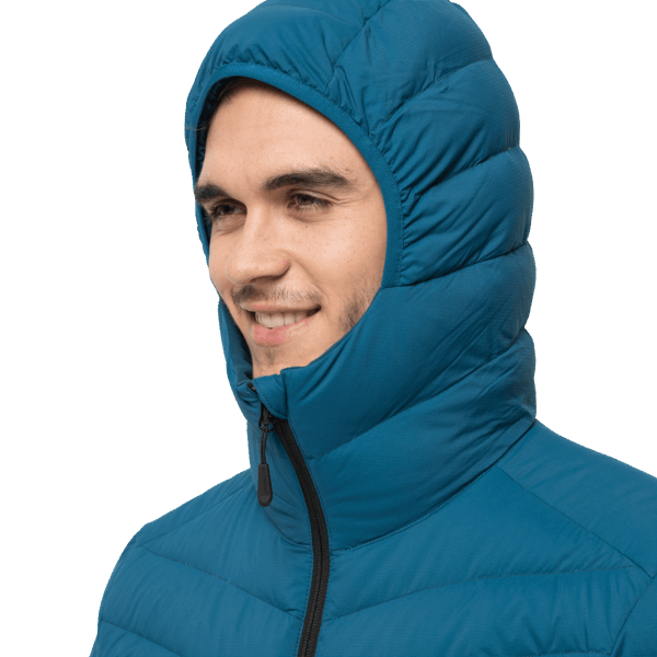 Mode Donker Kobalt Jack Wolfskin Atletisch Donsjack Voor Heren