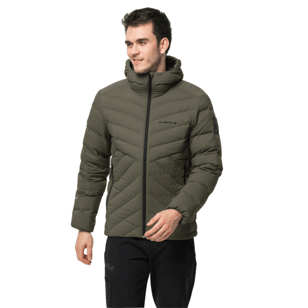 Collectie Grape Leaf Atletisch Donsjack Voor Heren Jack Wolfskin