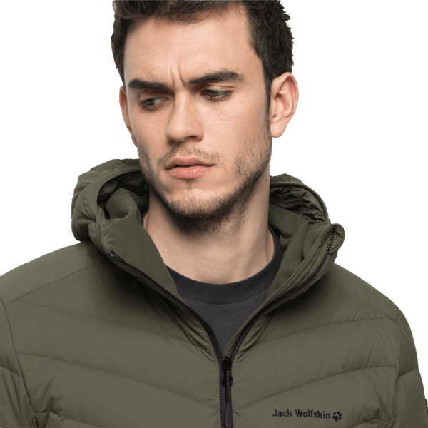 Collectie Grape Leaf Atletisch Donsjack Voor Heren Jack Wolfskin