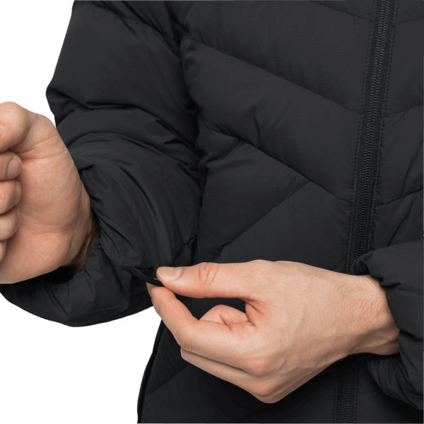 Heren Atletische Donsjack Jack Wolfskin Zwarte Collecties