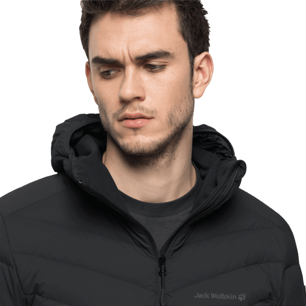 Heren Atletische Donsjack Jack Wolfskin Zwarte Collecties