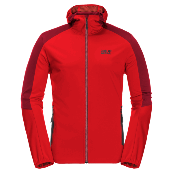 Jack Wolfskin Fiery Red Heren Go Hike Softshell Best