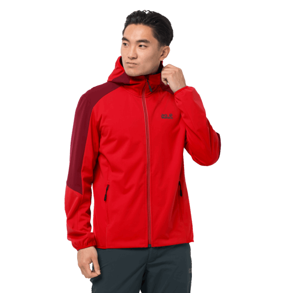 Jack Wolfskin Fiery Red Heren Go Hike Softshell Best